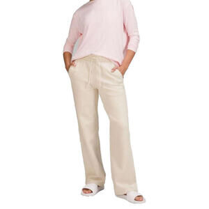 Lululemon Women's US4 White Opal Loungeful Straight Leg Pants Cotton LW5EK3S